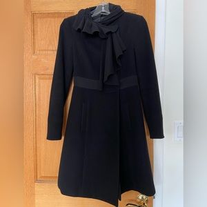 Diane Von Furstenberg Wool Cashmere Coat Black Size 0
